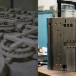The left is expendable ceramic mold for investment casting and the right is permenent metal mold for die casting